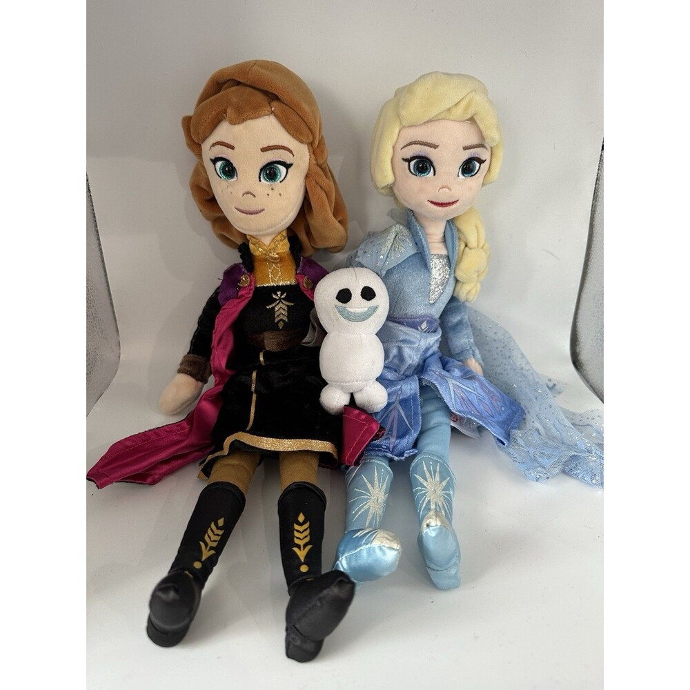 TY Beanie - 16" Elsa And Anna (Disney's Frozen 2)  Plus Snow GuyGreat Condition